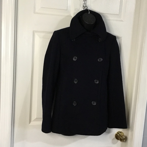 J. Crew black wool peacoat, size small. - Picture 3 of 12